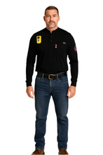 Load image into Gallery viewer, Proactive FR Pullover Henley Shirt -BLACK