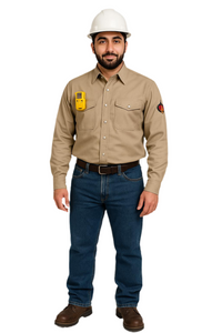 Proactive FR Solid Work Shirt -KHAKI