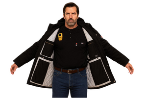 Proactive FR Flame Resistant Water Repellent Insulated Parka Jacket -BLACK