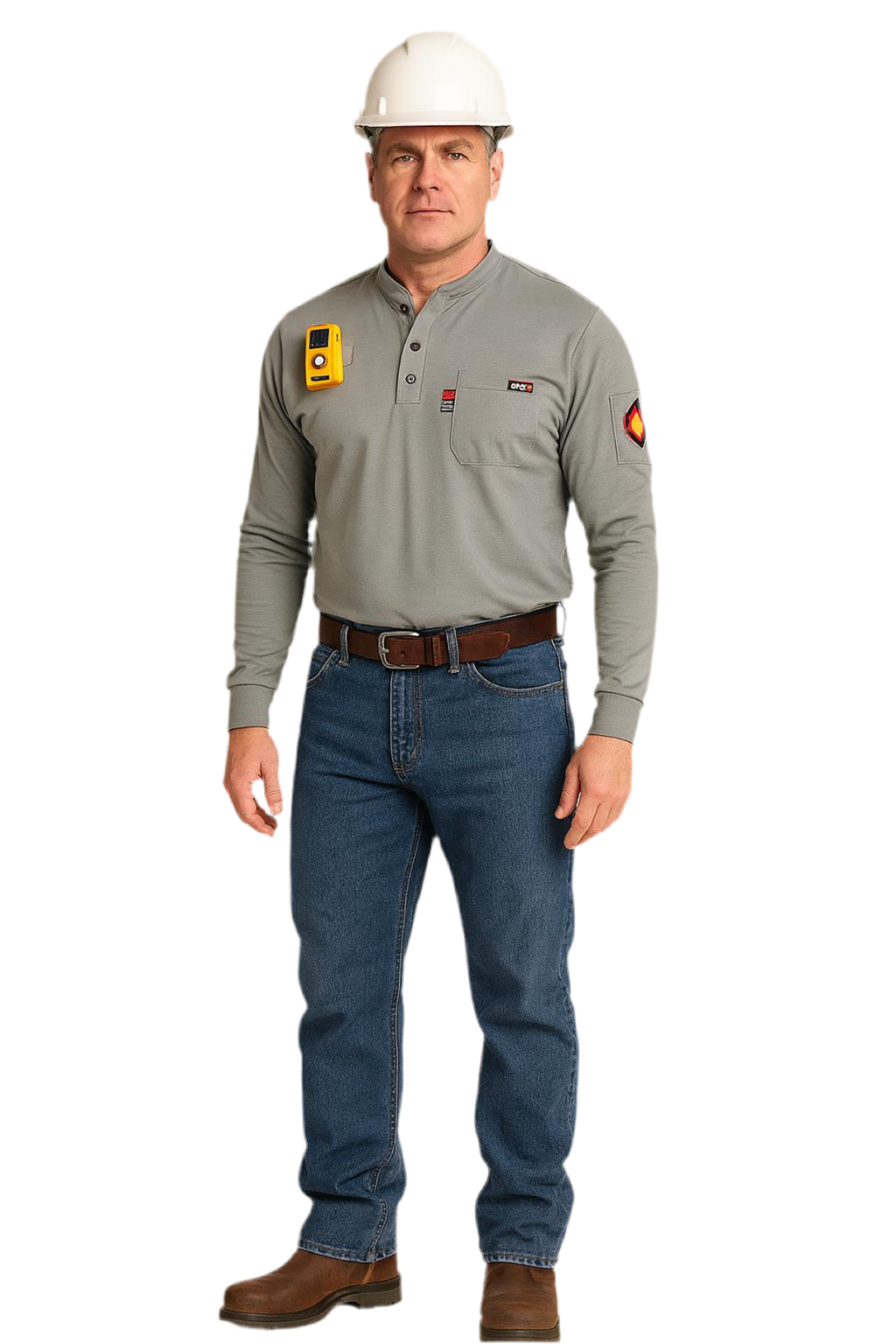 Proactive FR Pullover Henley Shirt -GRAY