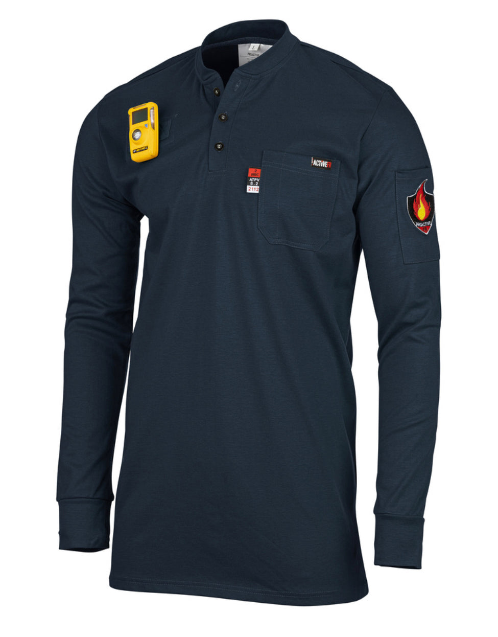 Proactive FR Pullover Henley Shirt -NAVY