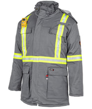 Load image into Gallery viewer, Proactive FR Flame Resistant Hi Visability Insulated Parka Jacket -GRAY
