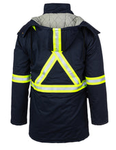 Load image into Gallery viewer, Proactive FR Flame Resistant Hi Visability Insulated Parka Jacket -NAVY
